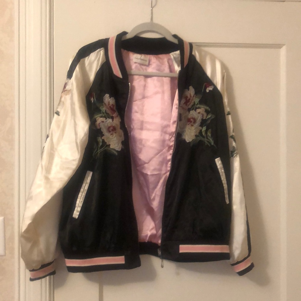 Satin Reversible Bomber Jacket